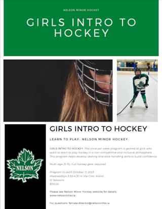 Girls intro to hockey